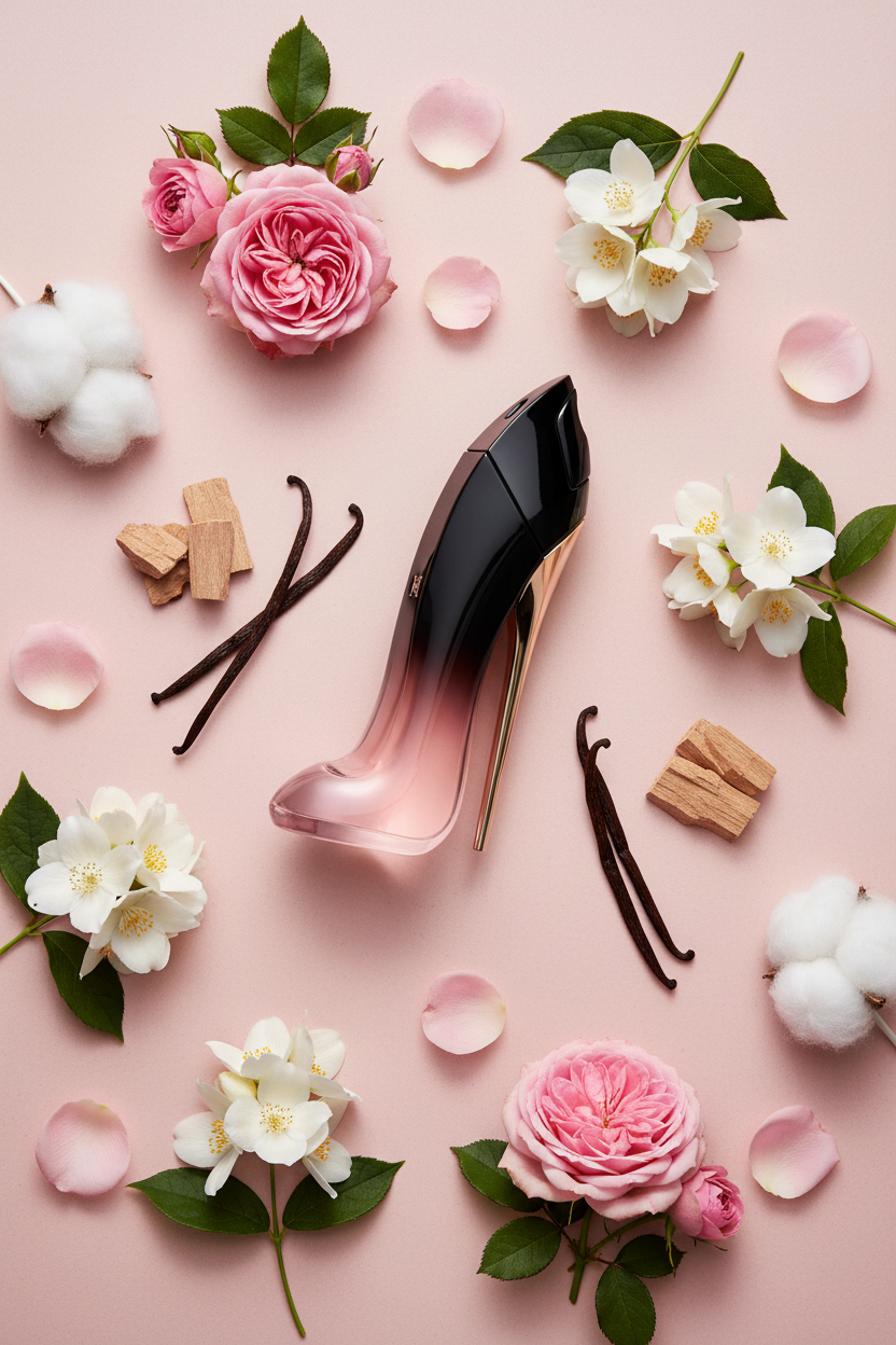 Carolina Herrera Good Girl Blush Elixir - Bottle with Ingredients