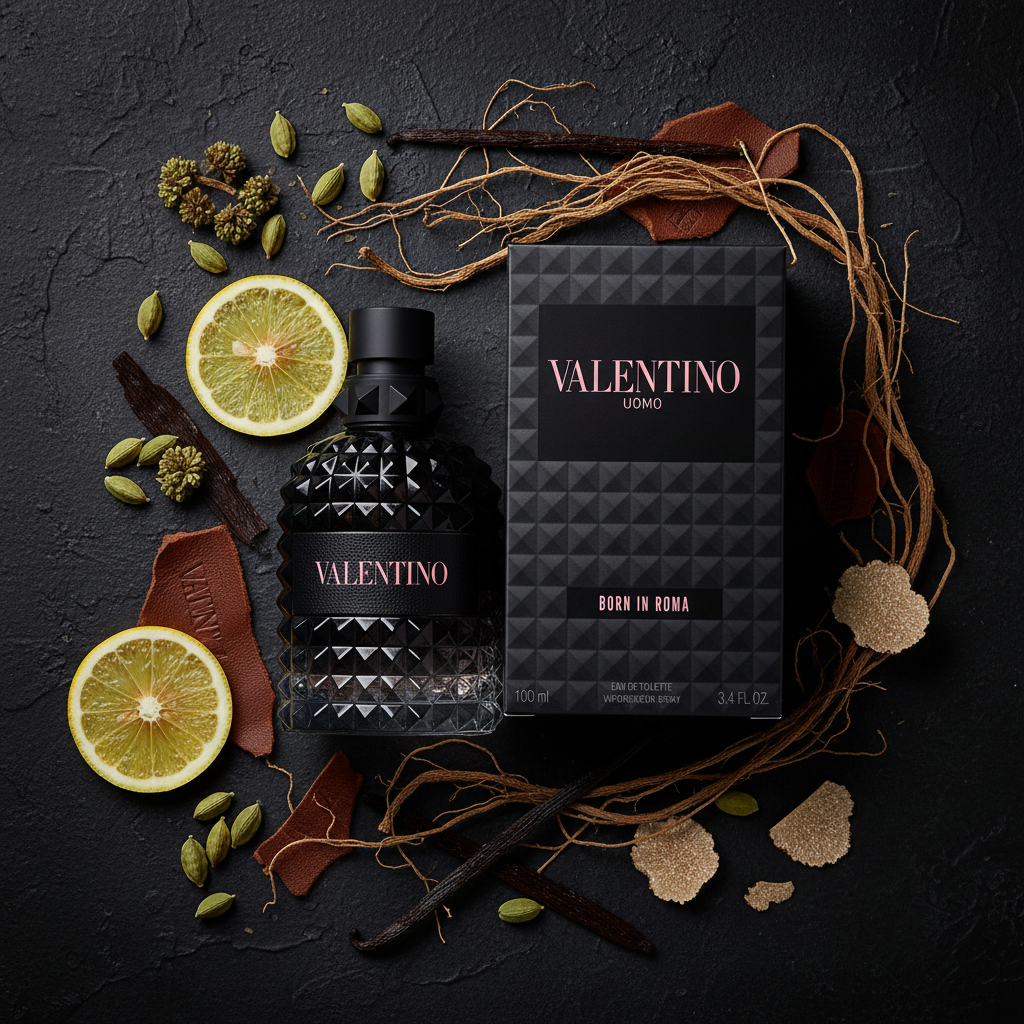 Valentino Uomo Born in Roma - Bottle with Ingredients