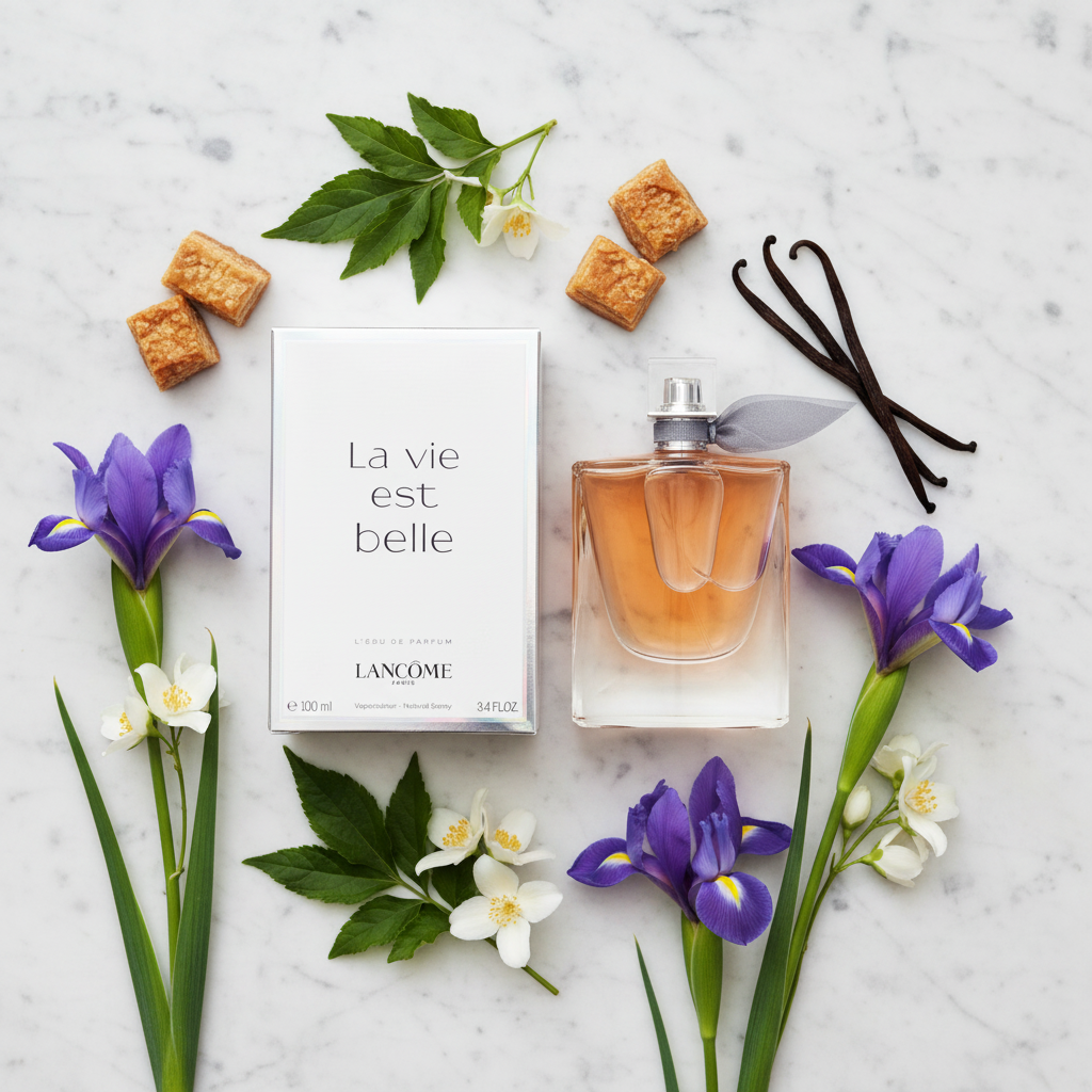 La Vie Est Belle – ingredients flat lay